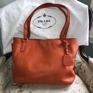 AUTHENTIC PRADA Sacca 2 Manici leather tote